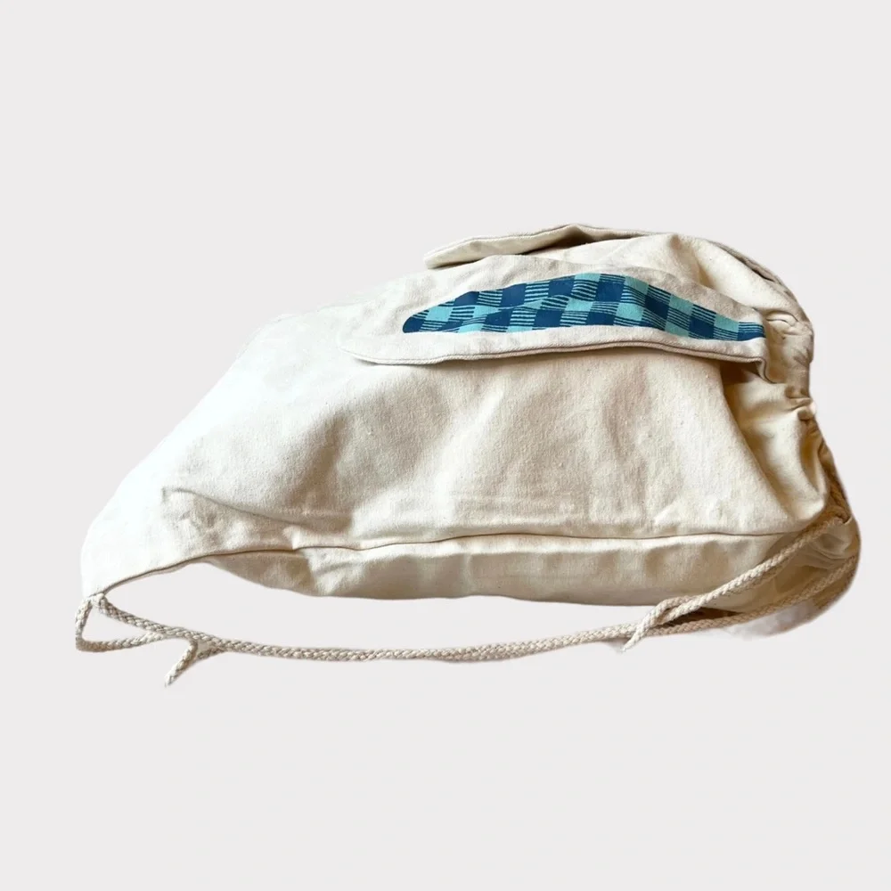 NWT Canvas Bunny Fabric Drawstring Backpack Bag